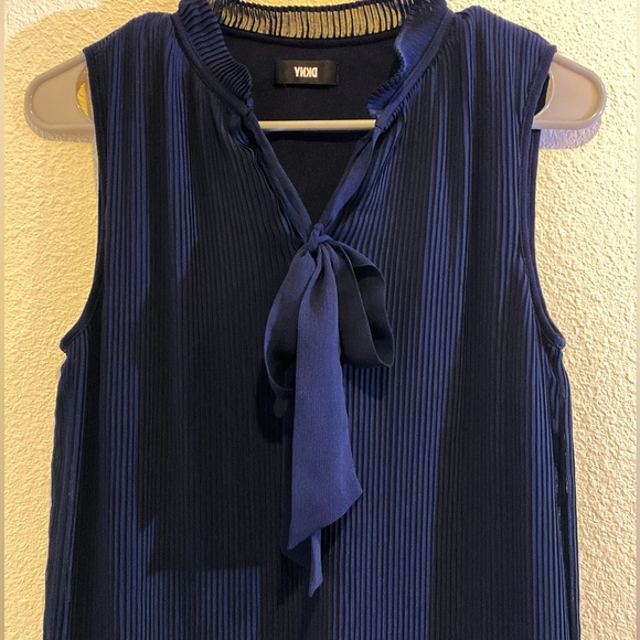 DKNY Navy Chiffon Cocktail dress - Picture 1 of 4